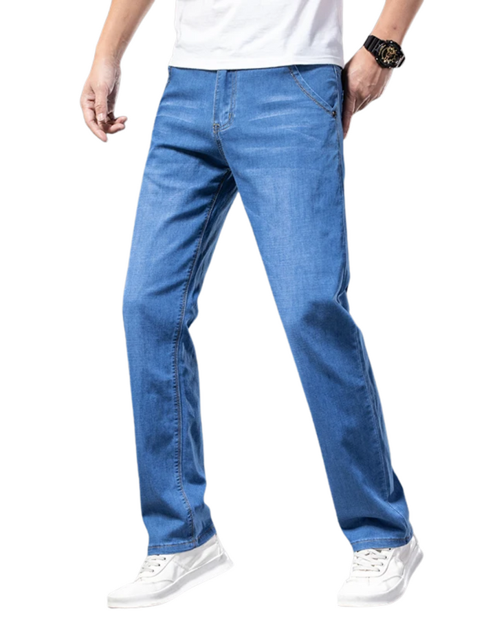 Jeans en Denim Droit Décontractés