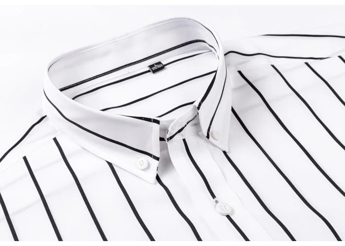 Chemise en Coton Rayée Élégante