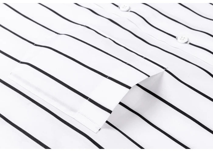 Chemise en Coton Rayée Élégante